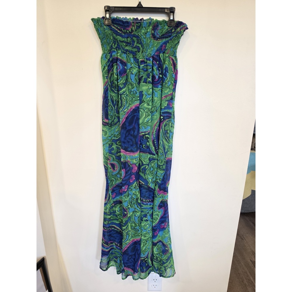 Show Me Your MuMu Boho Print Wide Leg Sheer Pants Womens SM Beach‎ Festival